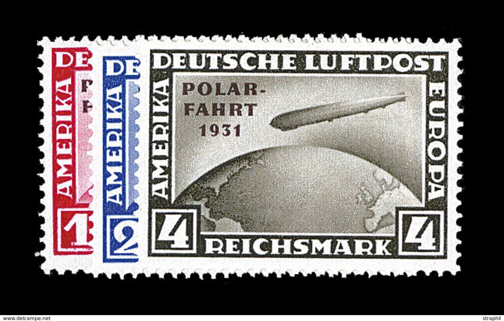 * ALLEMAGNE - POSTE AERIENNE - * - N°40/42 - Polarfahrt - TB - Airmail & Zeppelin