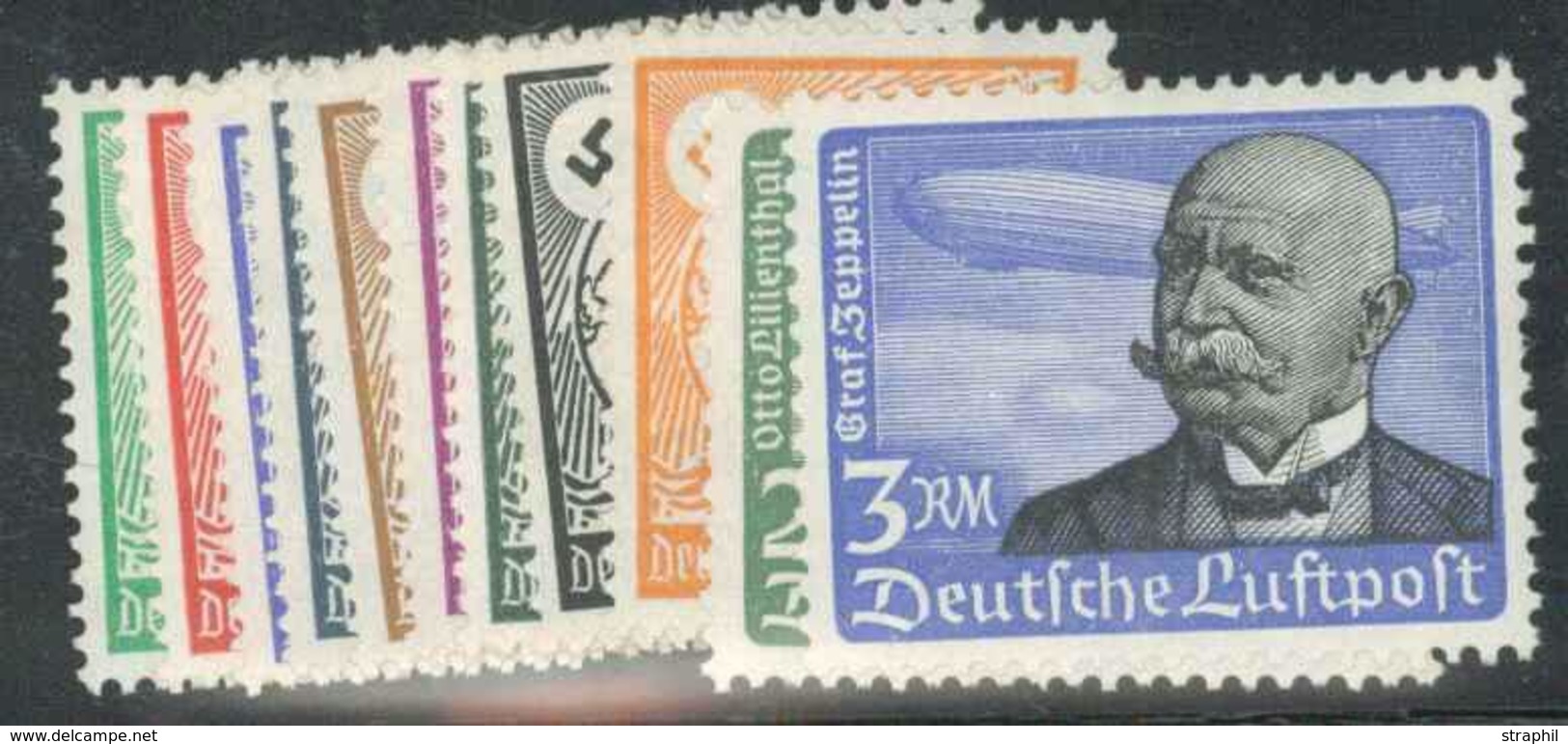 ** ALLEMAGNE - POSTE AERIENNE - ** - N°43/53 - TB - Luft- Und Zeppelinpost