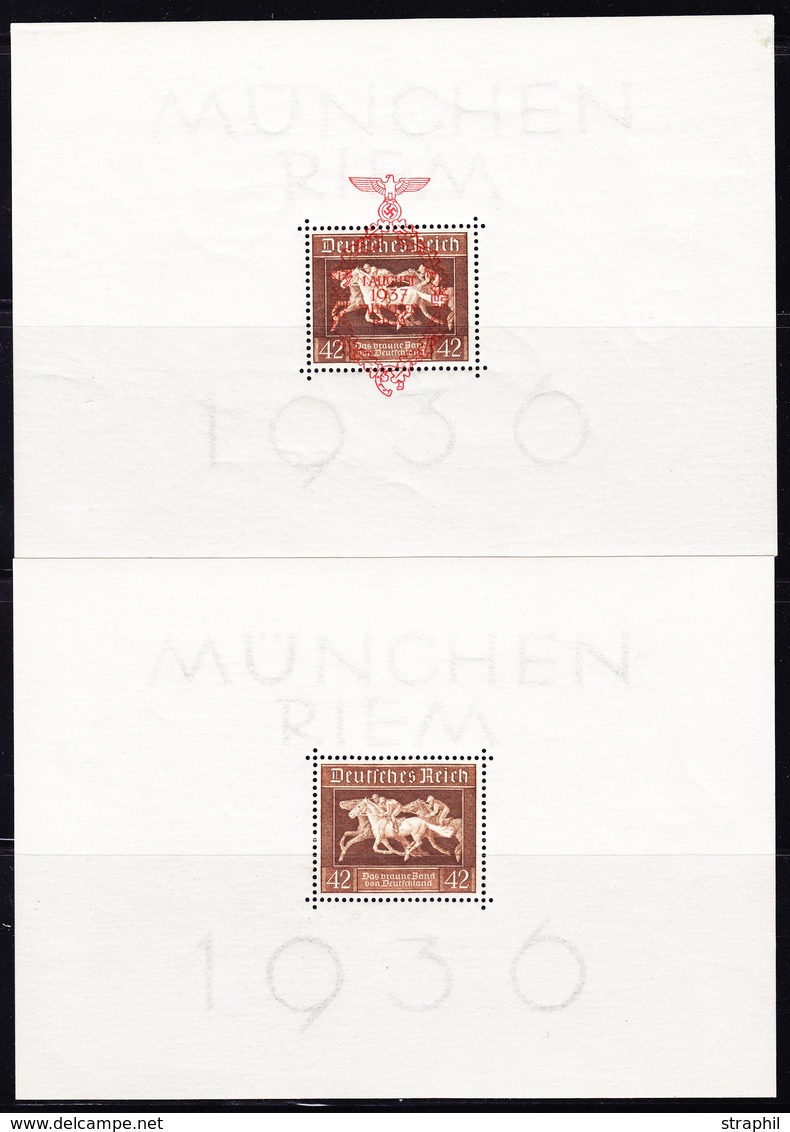 ** ALLEMAGNE - BLOCS FEUILLETS - ** - N°6/7 - Ruban Brun - TB - Blocks & Sheetlets