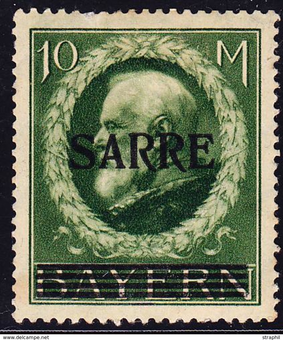 * SARRE - * - N°31 - 10Mk Vert - Signé A. Brun - TB - Other & Unclassified