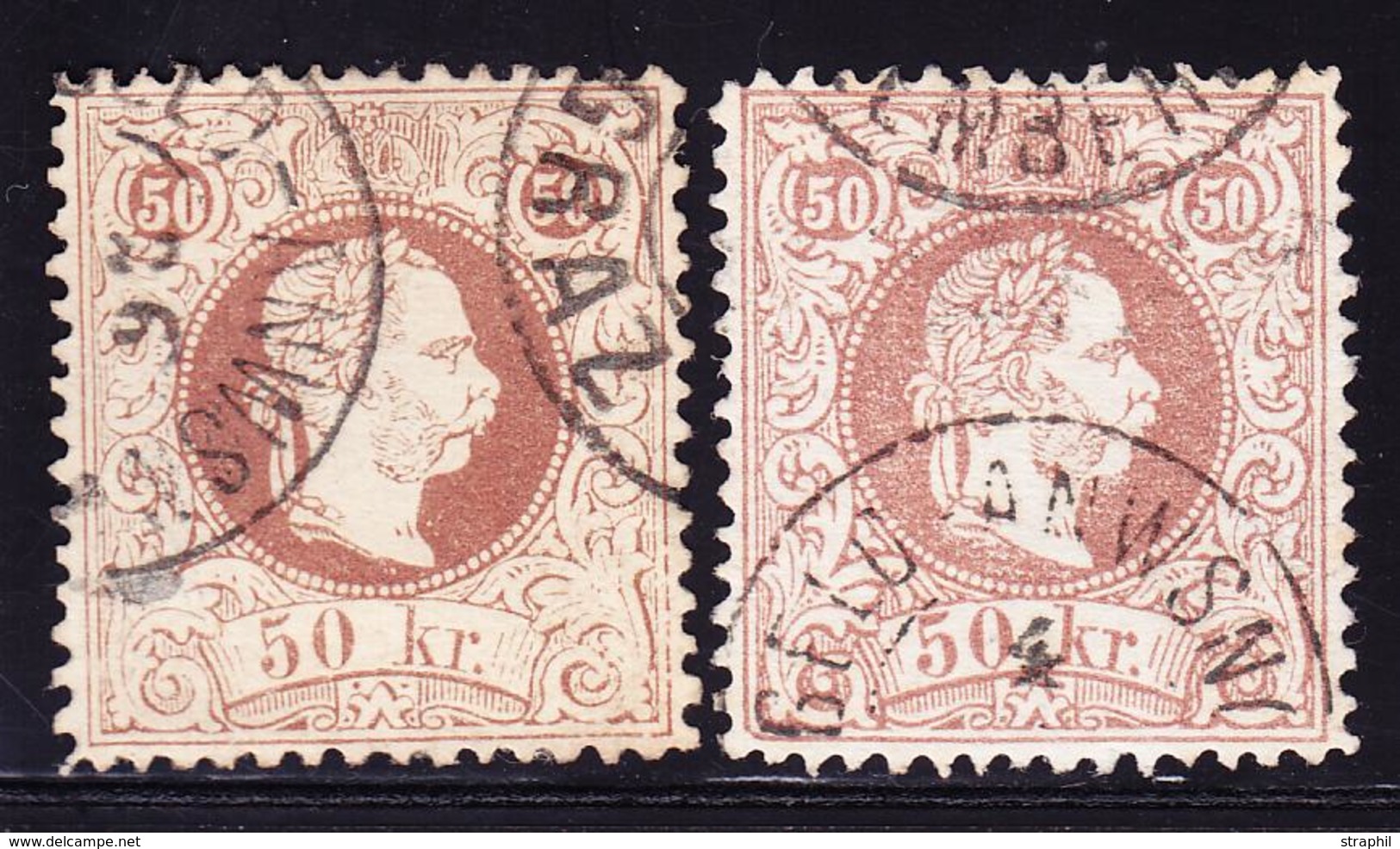 O AUTRICHE - O - N°39 X 2ex - 2 Nuances - TB - Unused Stamps
