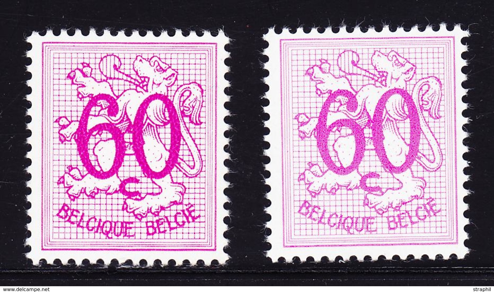 * BELGIQUE - * - N°1370 - Papier Blanc - Mini Trace - TB - 1849 Epaulettes