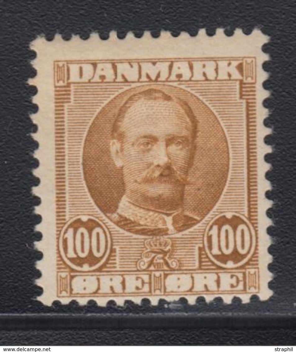 ** DANEMARK - ** - N°61 - 100ö Jaune Bistre - TB - Gebraucht