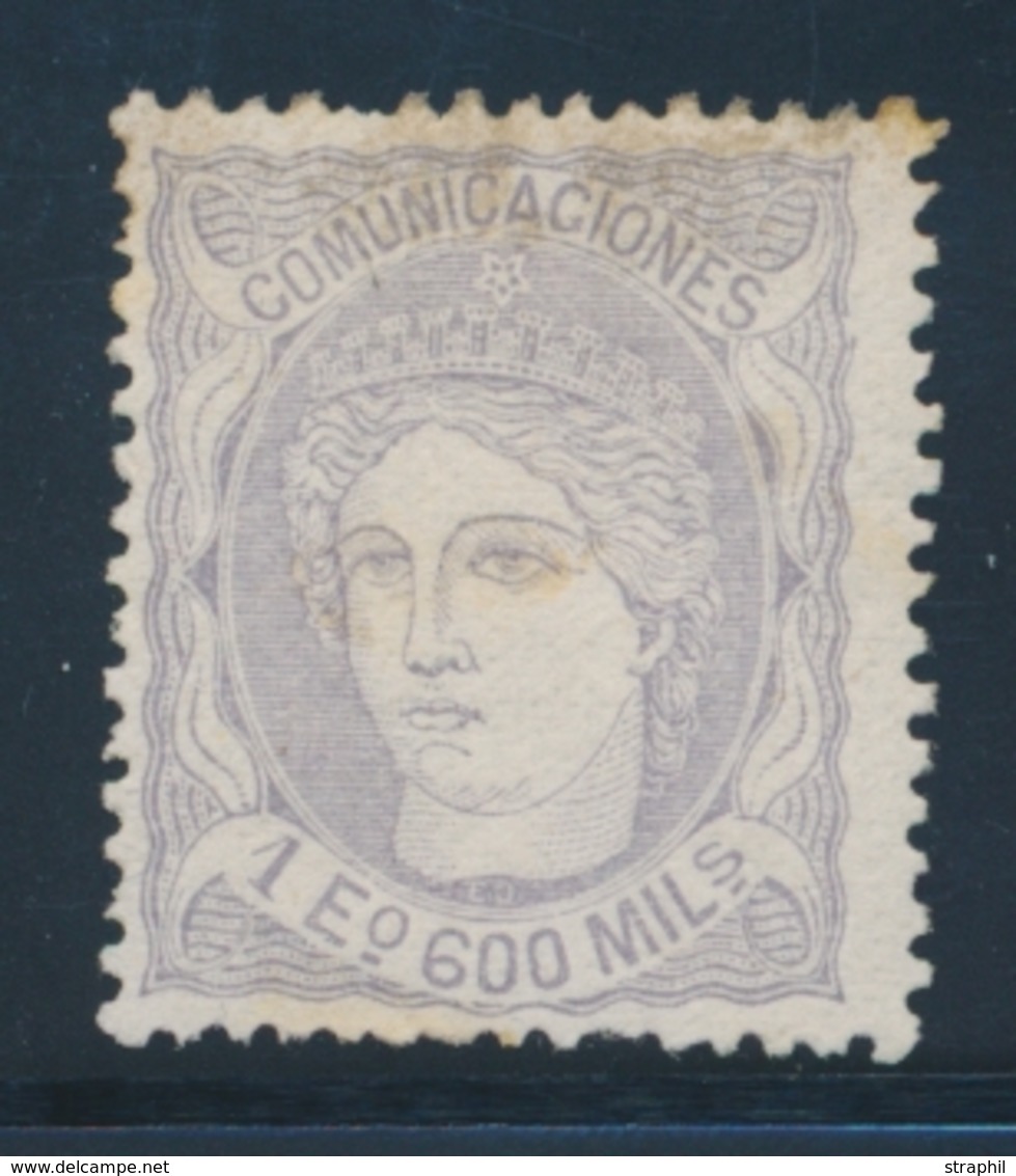 * ESPAGNE - * - N°111 - 1e 600 Violet Gris - TB - Unused Stamps