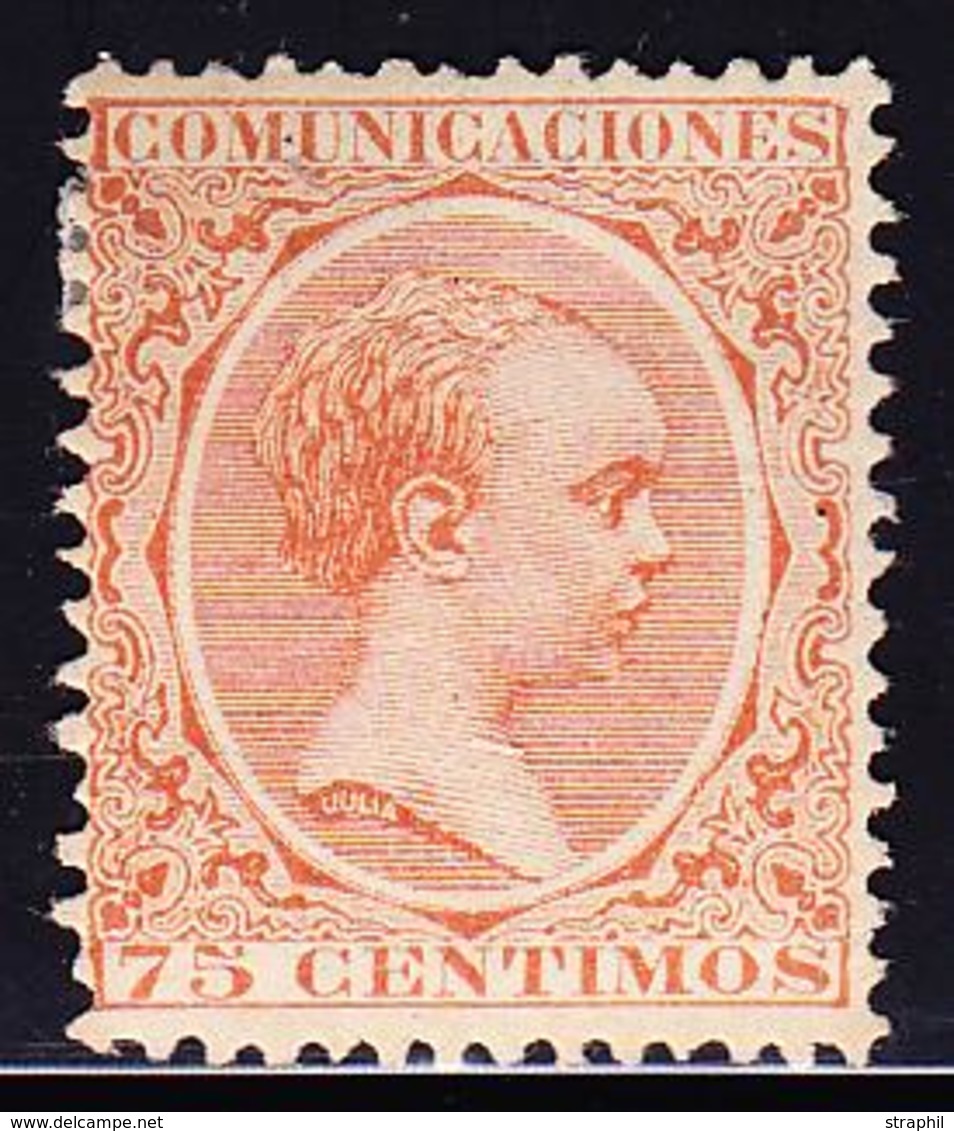 * ESPAGNE - * - N°208 - 75c Orange - TB - Unused Stamps