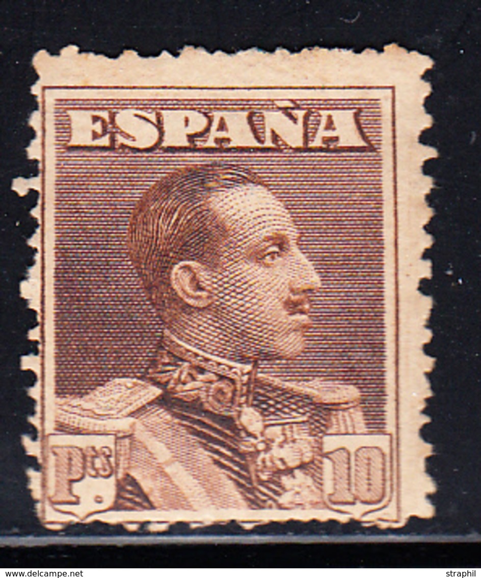 * ESPAGNE - * - N°286 - 10p Brun - Dentelure Irrégulière - Sinon TB - Unused Stamps