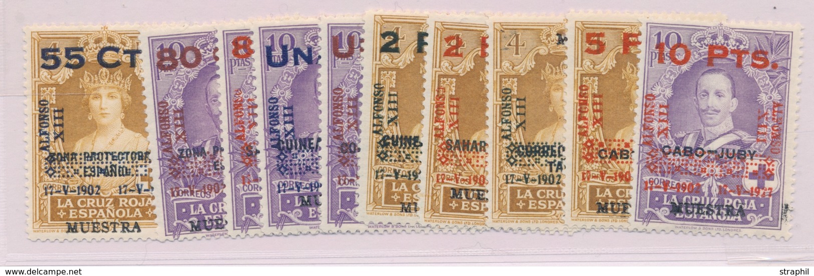 * ESPAGNE - * - N°329/38 - Surchargés MUESTRA - TB - Unused Stamps