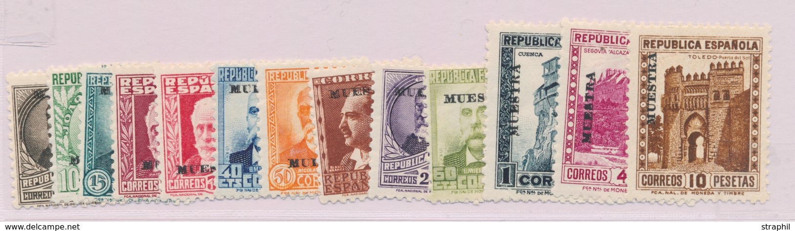 * ESPAGNE - * - N°498/511 - Surchargés MUESTRA - TB - Unused Stamps