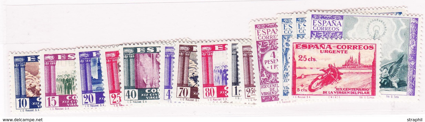 * ESPAGNE - * - N°691/704 Dt N°703a/704a - Chiffres 000.000 Au Verso - TB - Unused Stamps