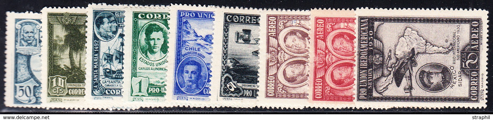 * ESPAGNE - POSTE AERIENNE - * - N°75/83 - TB - Unused Stamps
