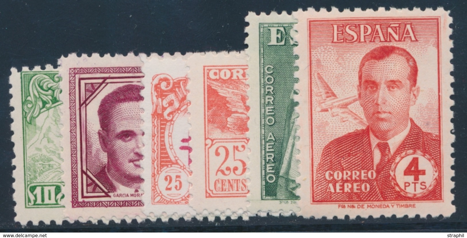 * ESPAGNE - POSTE AERIENNE - * - N°229/34 - Chiffres 000.000 Au Verso - TB - Unused Stamps