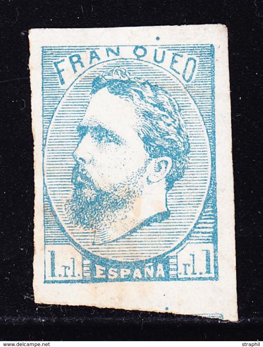 * ESPAGNE - CARLISTES - * - N°1 - 1r Bleu Clair - Filet Voisin - Belles Marges - Tâché - Sinon TB - Carlistes