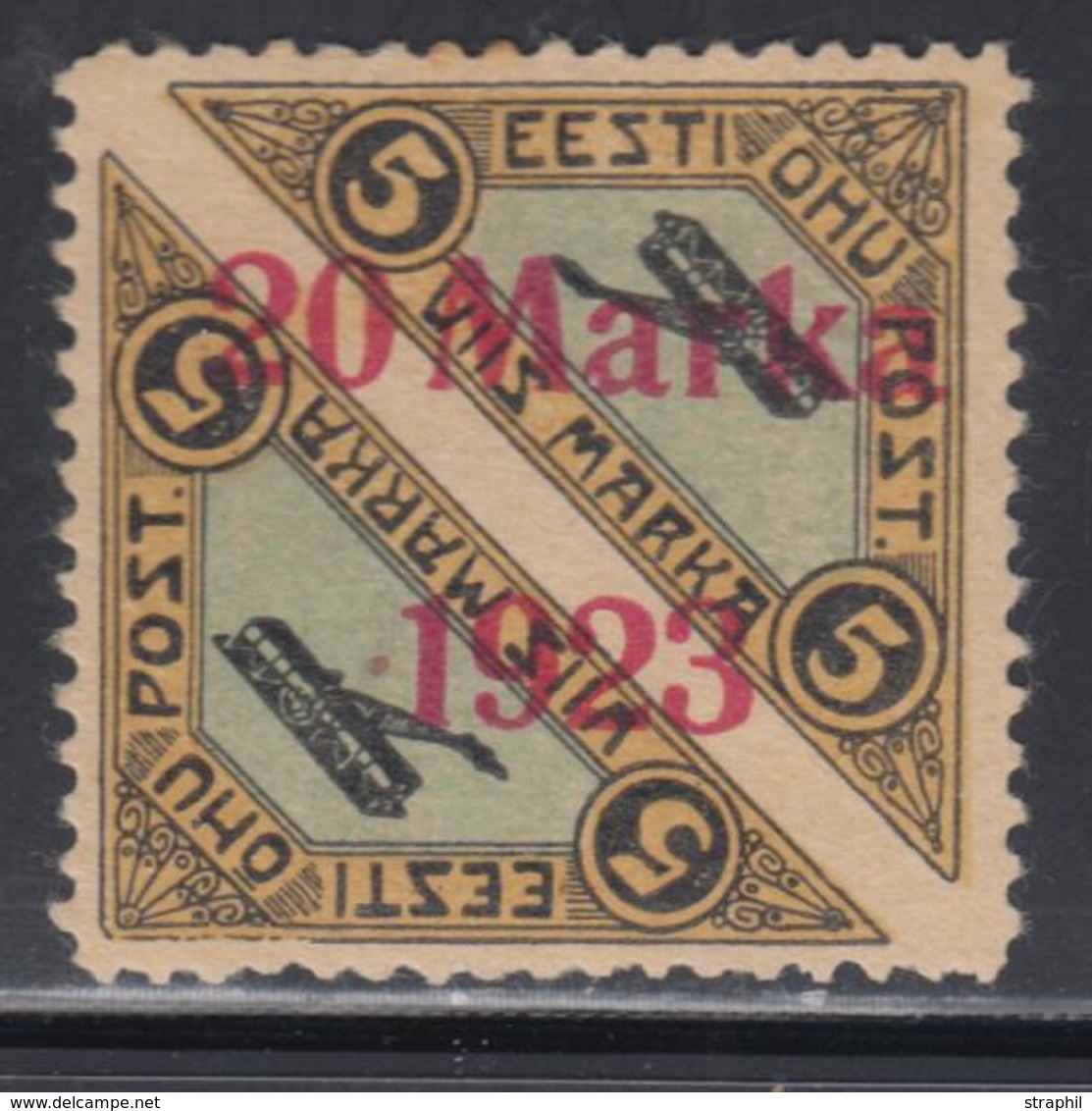 * ESTONIE - * - PA N°5a - Dentelé 11½ - Rousseurs - Signé Calves - Estonia