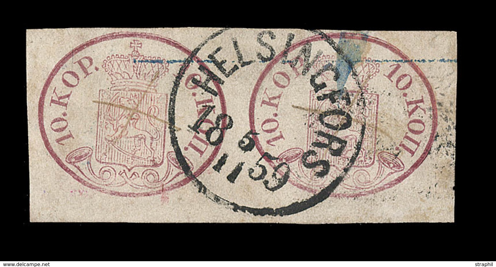 O FINLANDE - O - N°2 - 10k Rose En Paire - B - Used Stamps