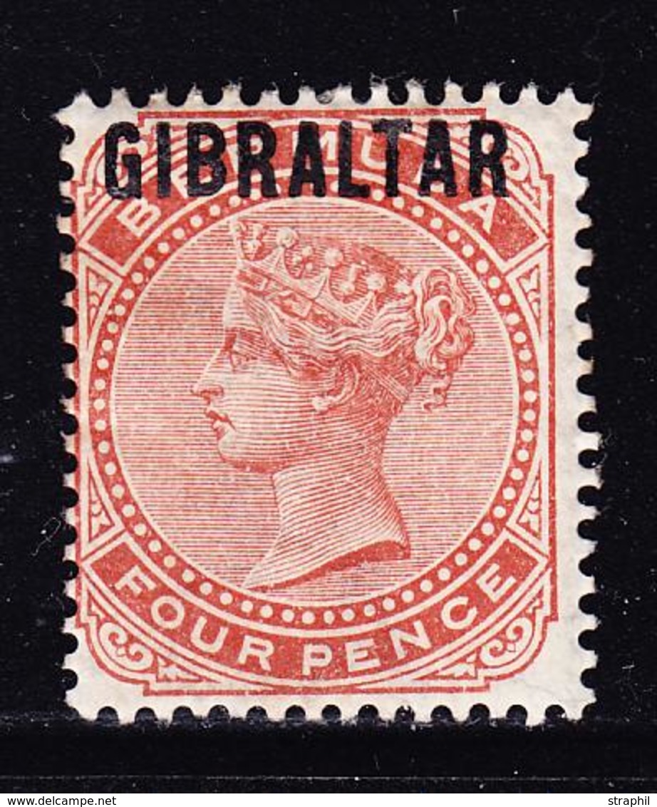 * GIBRALTAR - * - N°5 - 4p Brun Orange - TB - Gibraltar