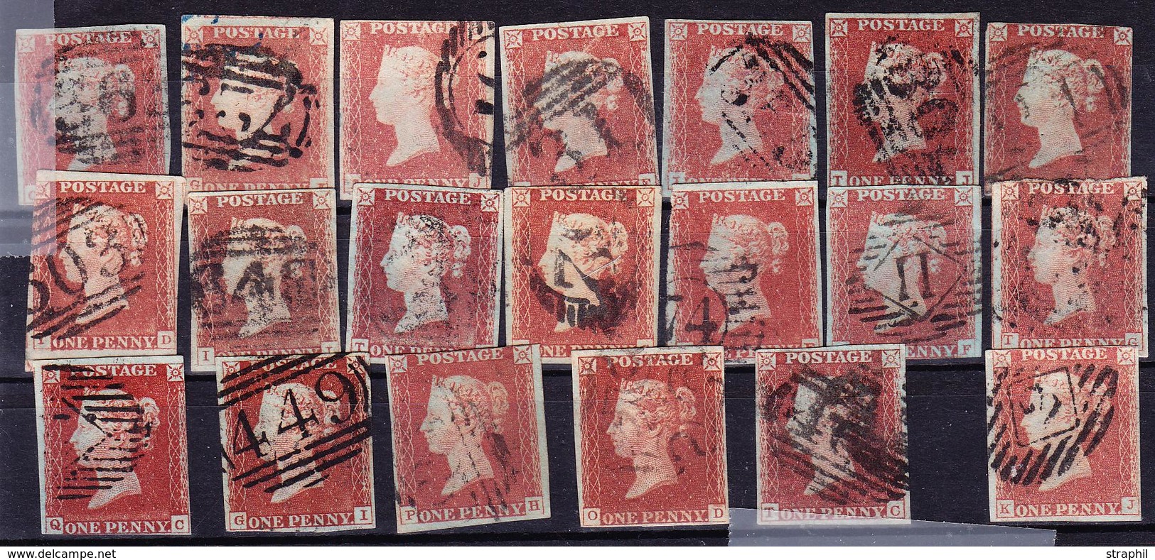 O GRANDE BRETAGNE - O - N°3 (x20) - Nuances , Oblit. Diff. - B/TB - Used Stamps