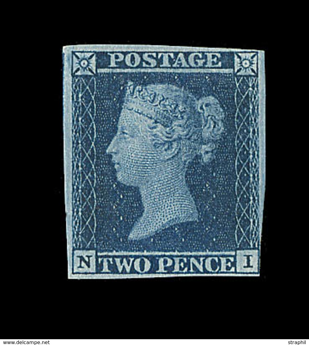 * GRANDE BRETAGNE - * - N°4a - Bleu Foncé - Margé - 2 Angles Justes Non Touchés - TB - Used Stamps