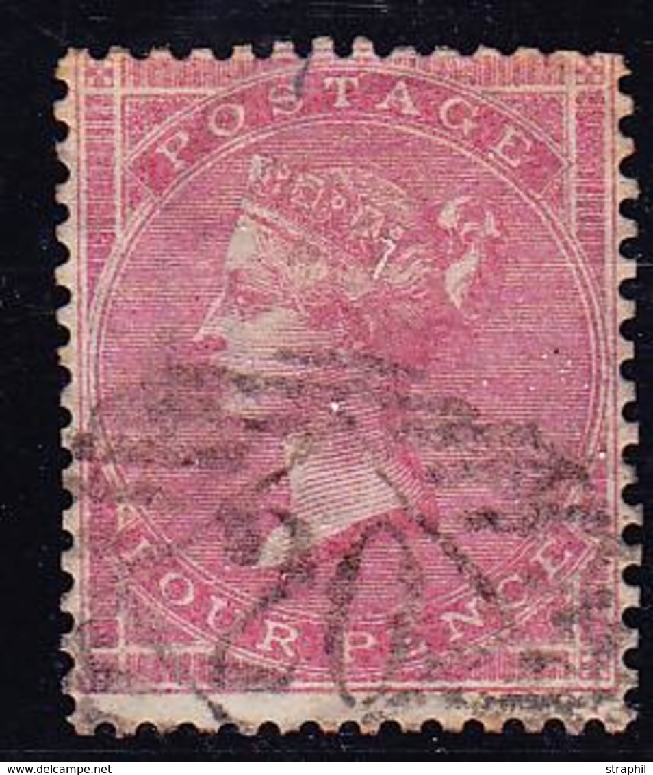 O GRANDE BRETAGNE - O - N°17a - 4p. Rose S. Bleuté - TB - Used Stamps
