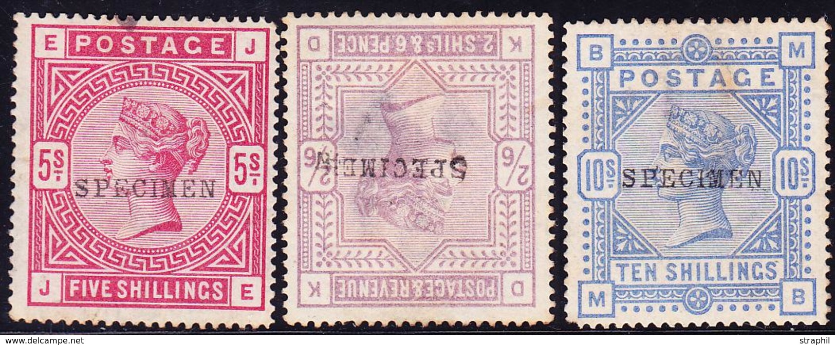 (*) GRANDE BRETAGNE - (*) - N°86/88 - Surch. Specimen -rousseurs - Used Stamps