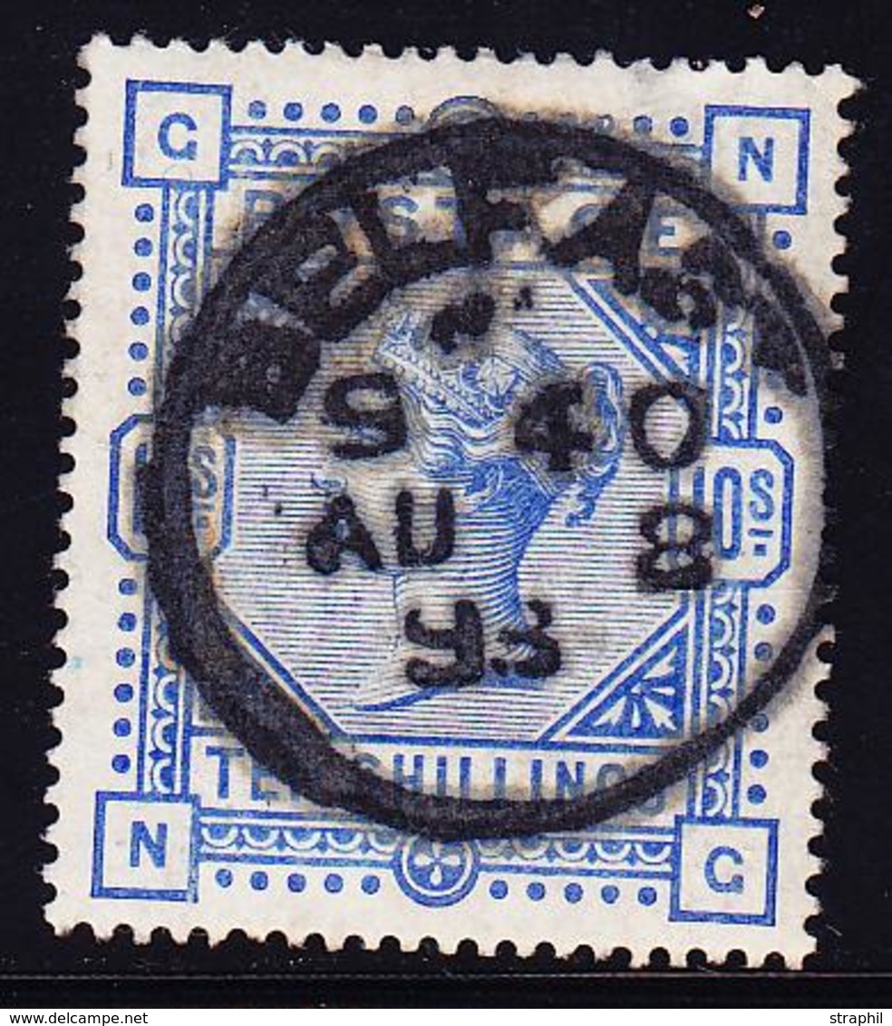 O GRANDE BRETAGNE - O - N°88 - 10s. Bleu - Obl Belfast - TB - Used Stamps