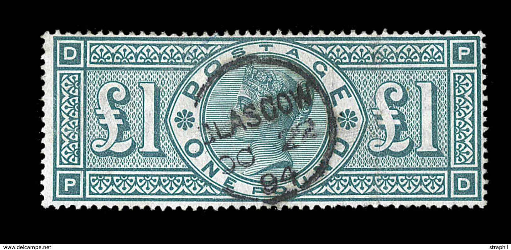 O GRANDE BRETAGNE - O - N°105 - 1£ Vert - TB - Used Stamps