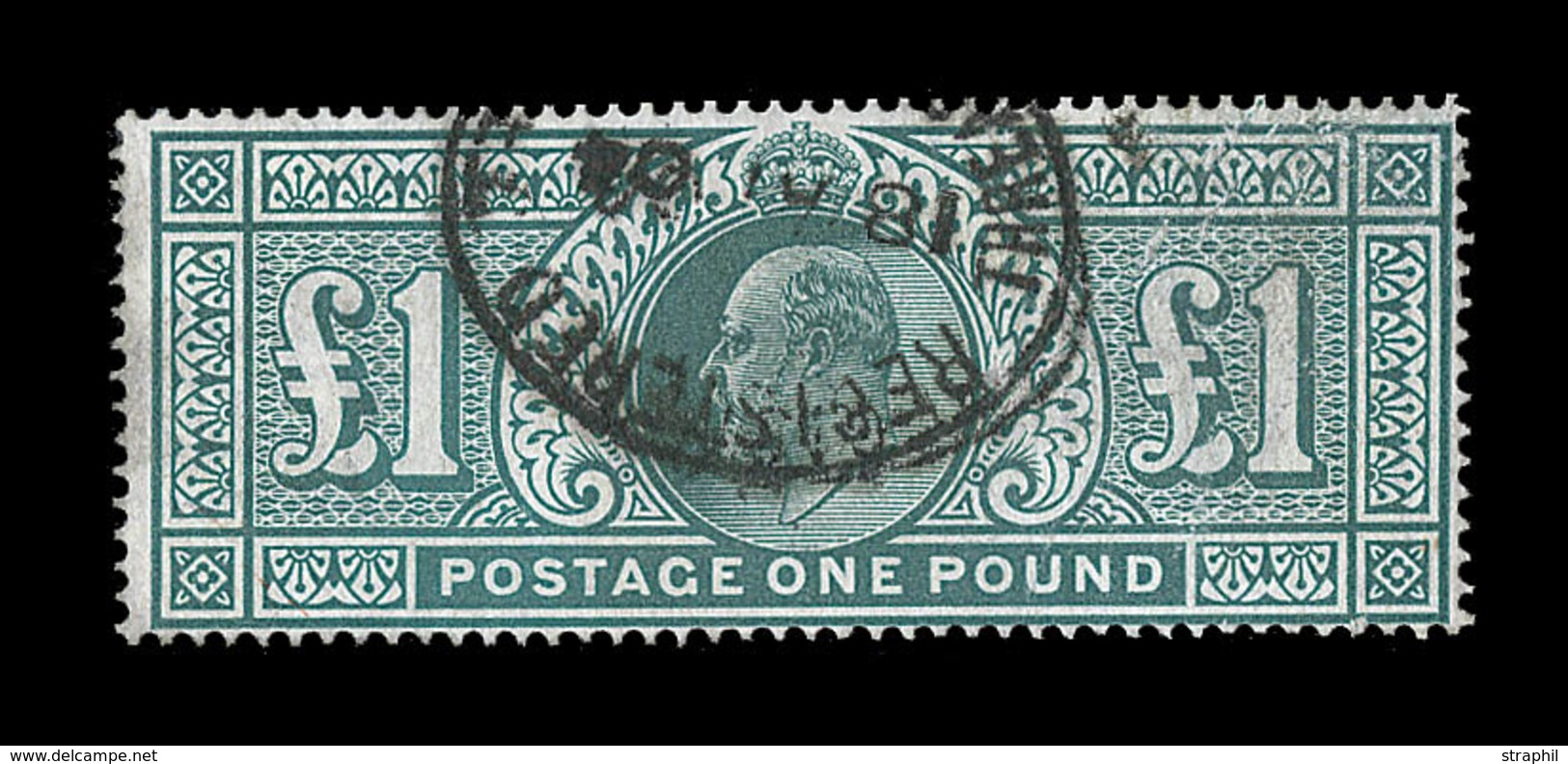 O GRANDE BRETAGNE - O - N°121 - 1£ Vert - TB - Used Stamps
