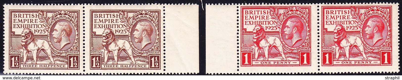 ** GRANDE BRETAGNE - ** - N°173/74 - 2 Paires - Bdf - TB - Used Stamps