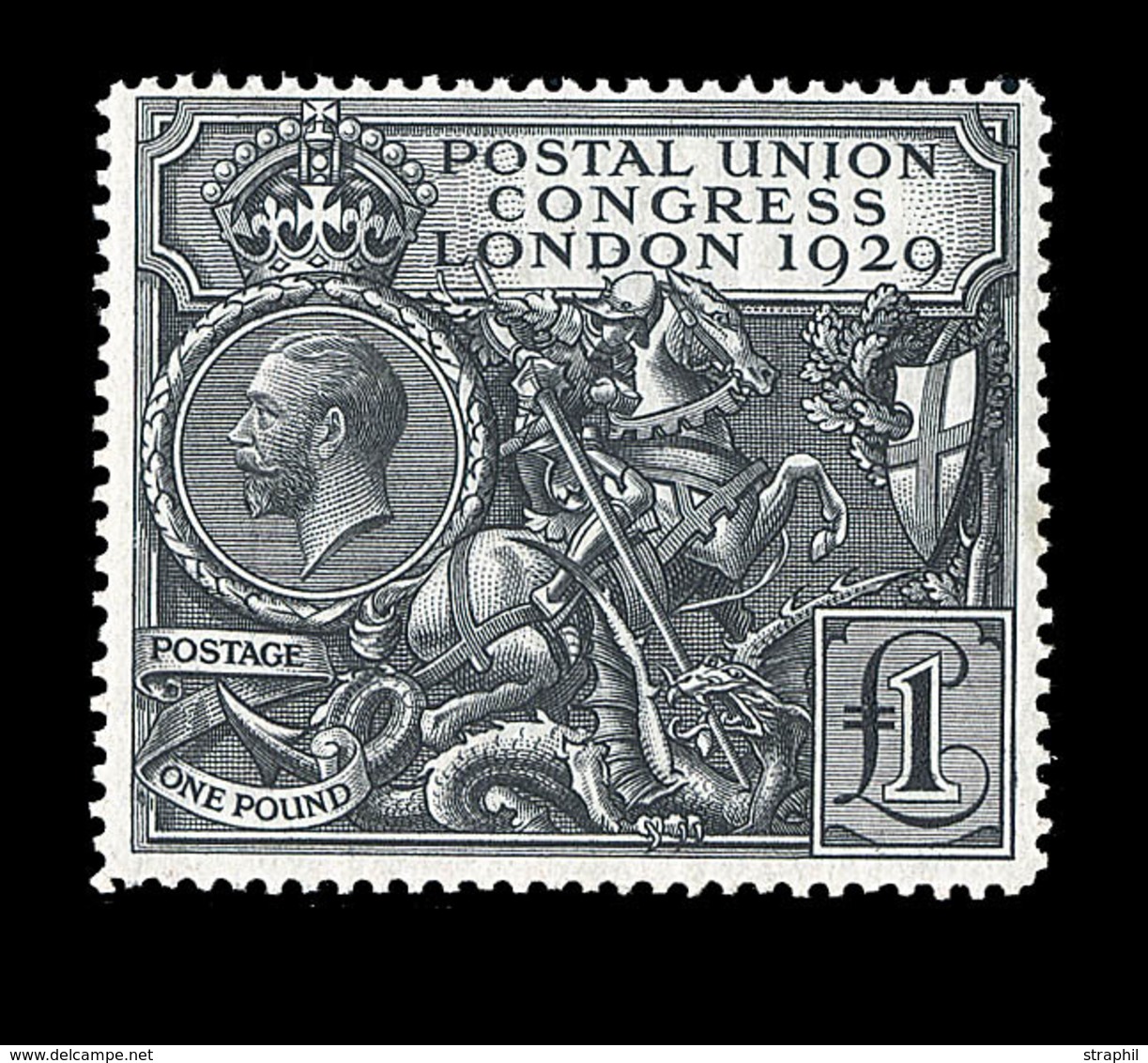 ** GRANDE BRETAGNE - ** - N°183 - 1£ Noir - TB - Used Stamps