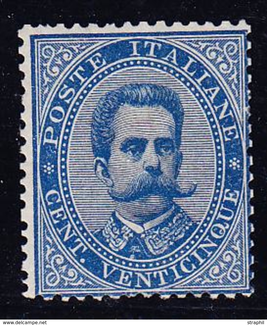 * ROYAUME D'ITALIE - * - N°36 - 25c Bleu - TB - Used