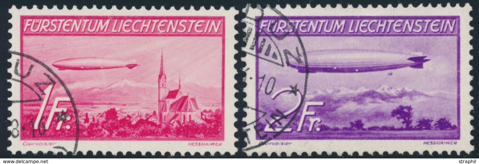 O LIECHTENSTEIN - POSTE AERIENNE - O - N°15/16 - Zeppelin - TB - Ungebraucht