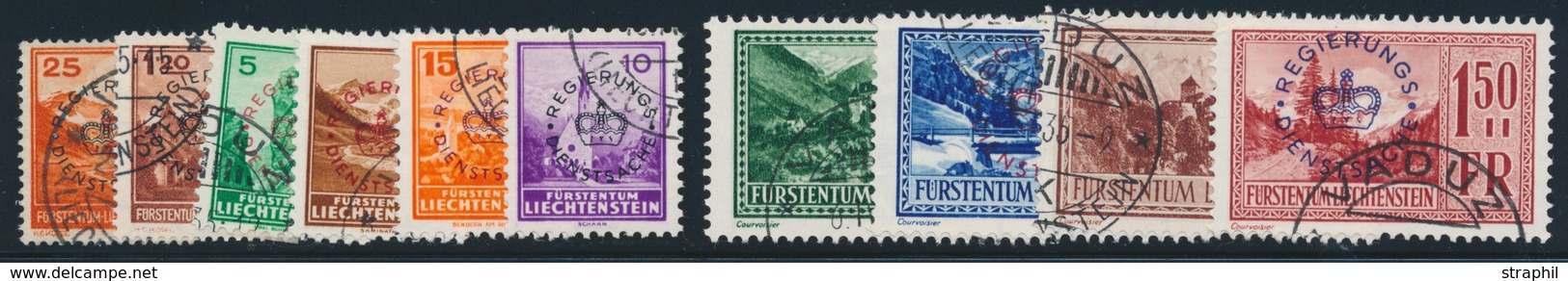 O LIECHTENSTEIN - TIMBRES DE SERVICE - O - N°9/14, 16a, 17/19 - TB - Official