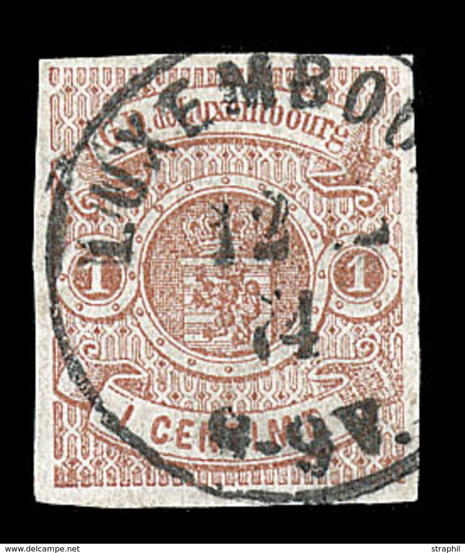 O LUXEMBOURG - O - N°3 - 1c Brun Clair - TB - 1852 Wilhelm III.