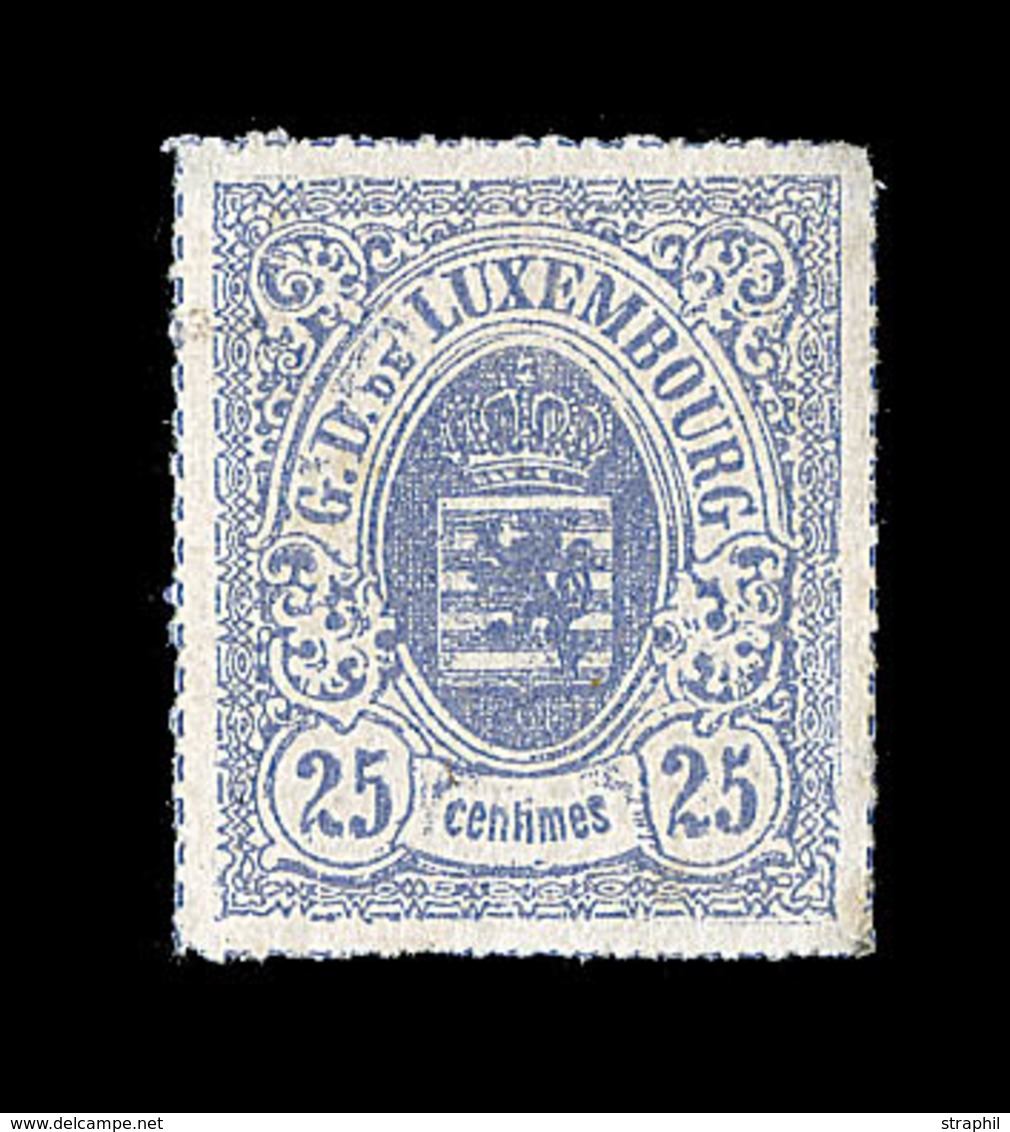 * LUXEMBOURG - * - N°20 - 25c Bleu Terne -TB - 1852 William III