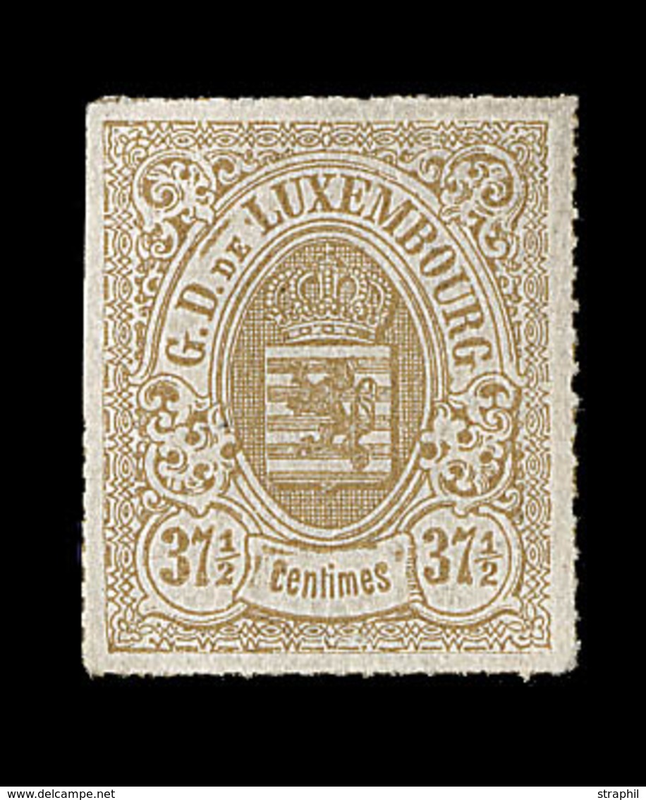 * LUXEMBOURG - * - N°22 - 37½ Bistre Olive - Signé Brun - TB - 1852 William III