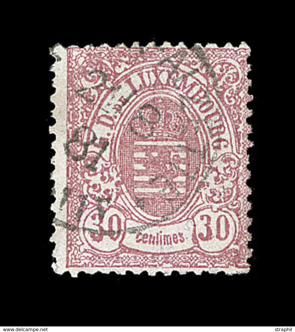 O LUXEMBOURG - O - N°33 - 30c Brun Rouge - TB - 1852 Wilhelm III.