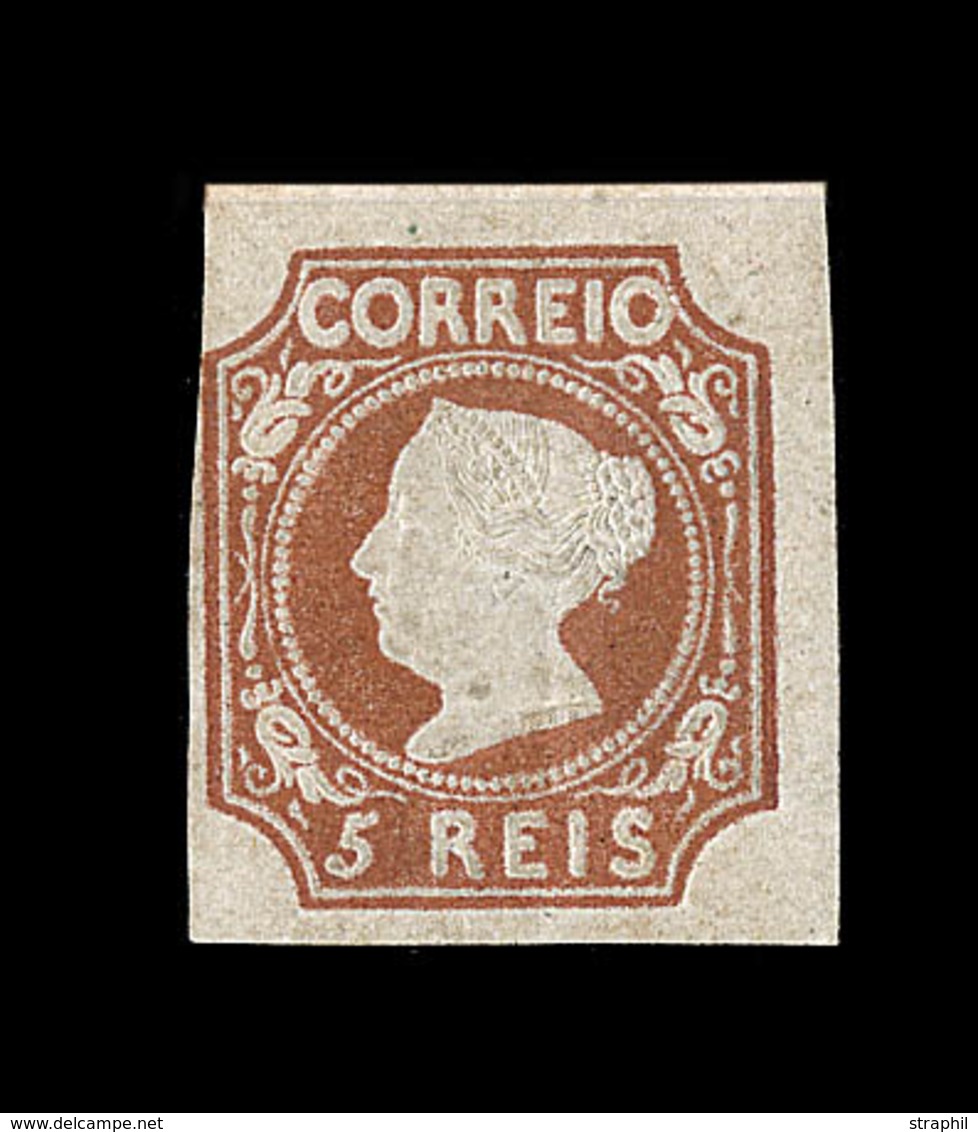 * PORTUGAL - * - N°1 - 5r Brun Jaune - Gomme Brunâtre - Certif. Scheller - TB - Unused Stamps