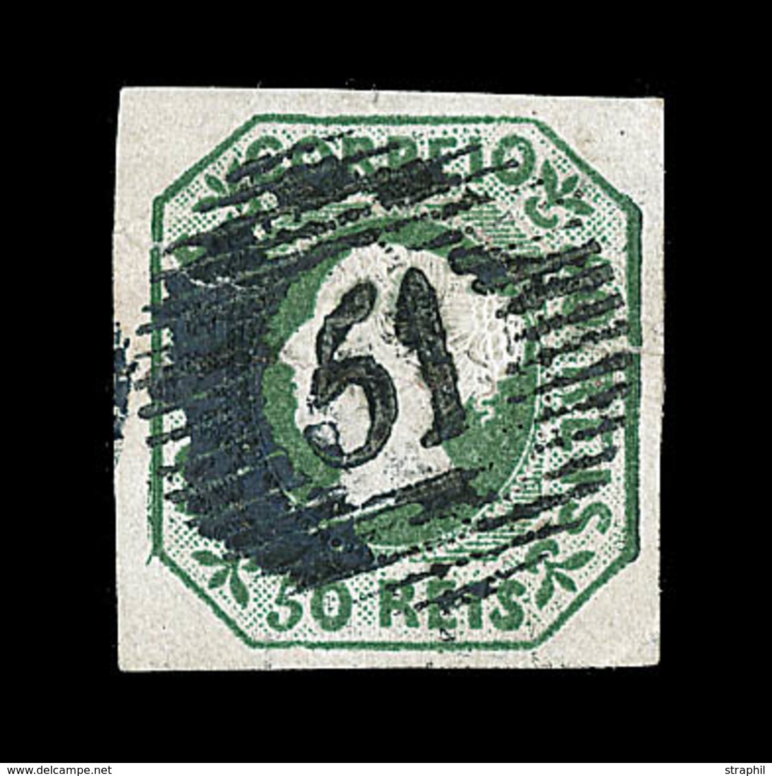 O PORTUGAL - O - N°3 - 50r. Vert - Obl "51"- TB - Ungebraucht