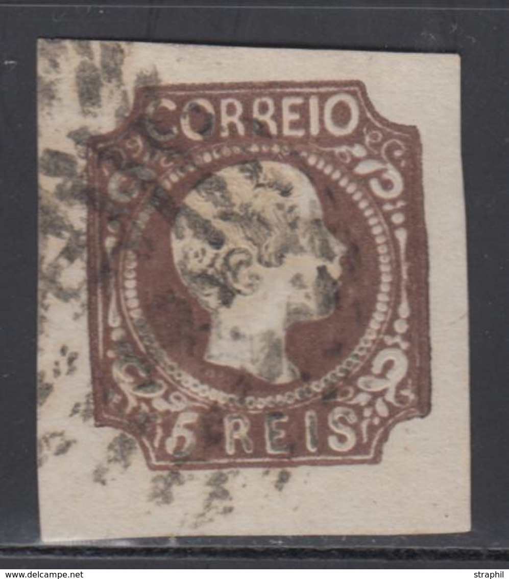 O PORTUGAL - O - N°9a - 5r Brun Noir - Grdes Marges - TB - Unused Stamps