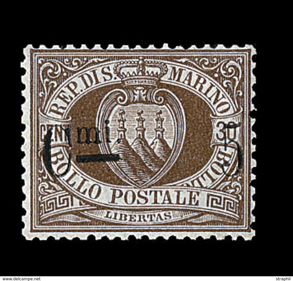* SAINT MARIN - * - N°9 - Signé GUY - TB - Unused Stamps
