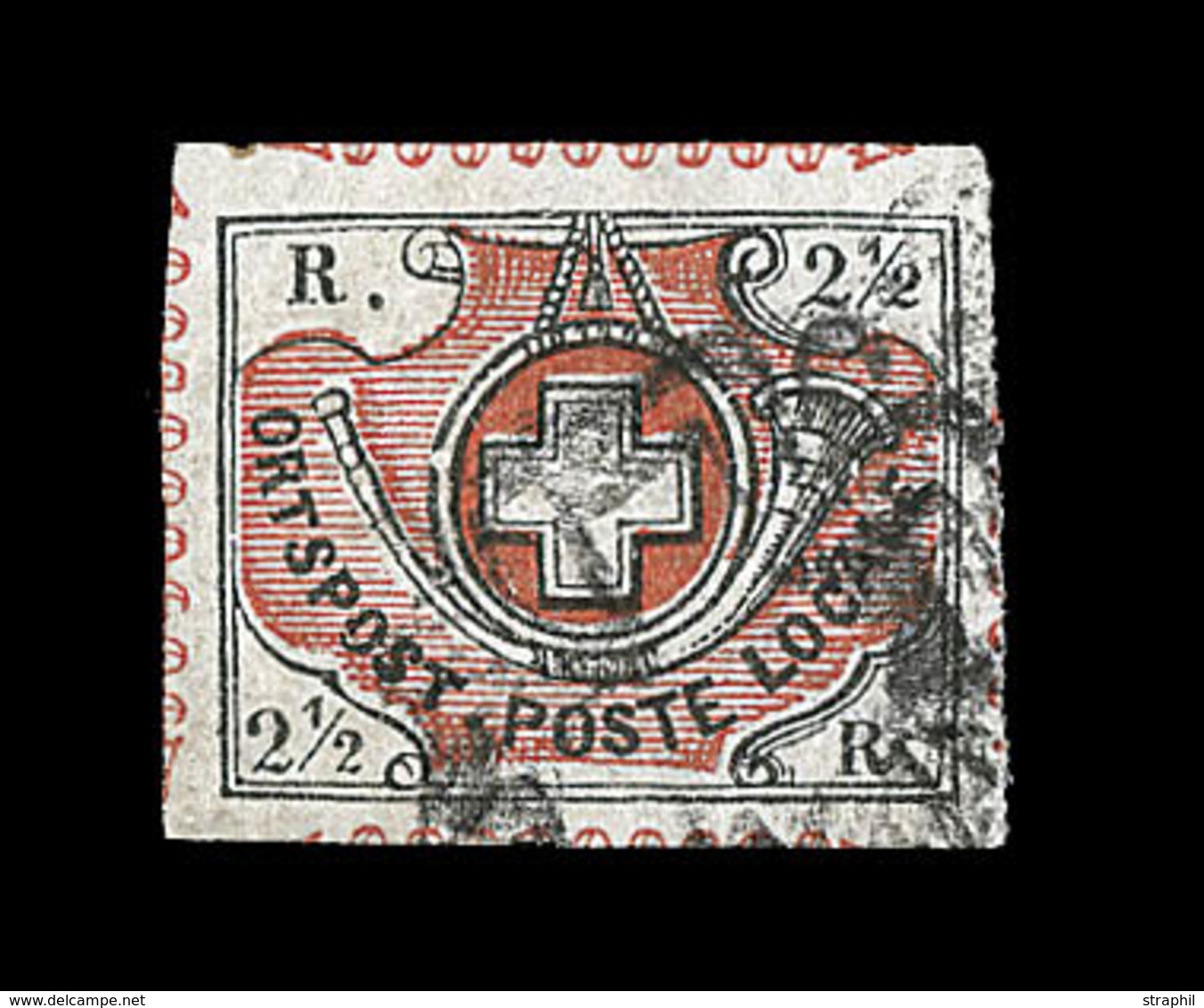 O SUISSE - O - N°11 - Winterthür - Margé Avec Dentelure Rouge Figurée - Presque Totale - Signé Et Certif ASEP WEID - TB - 1843-1852 Kantonalmarken Und Bundesmarken