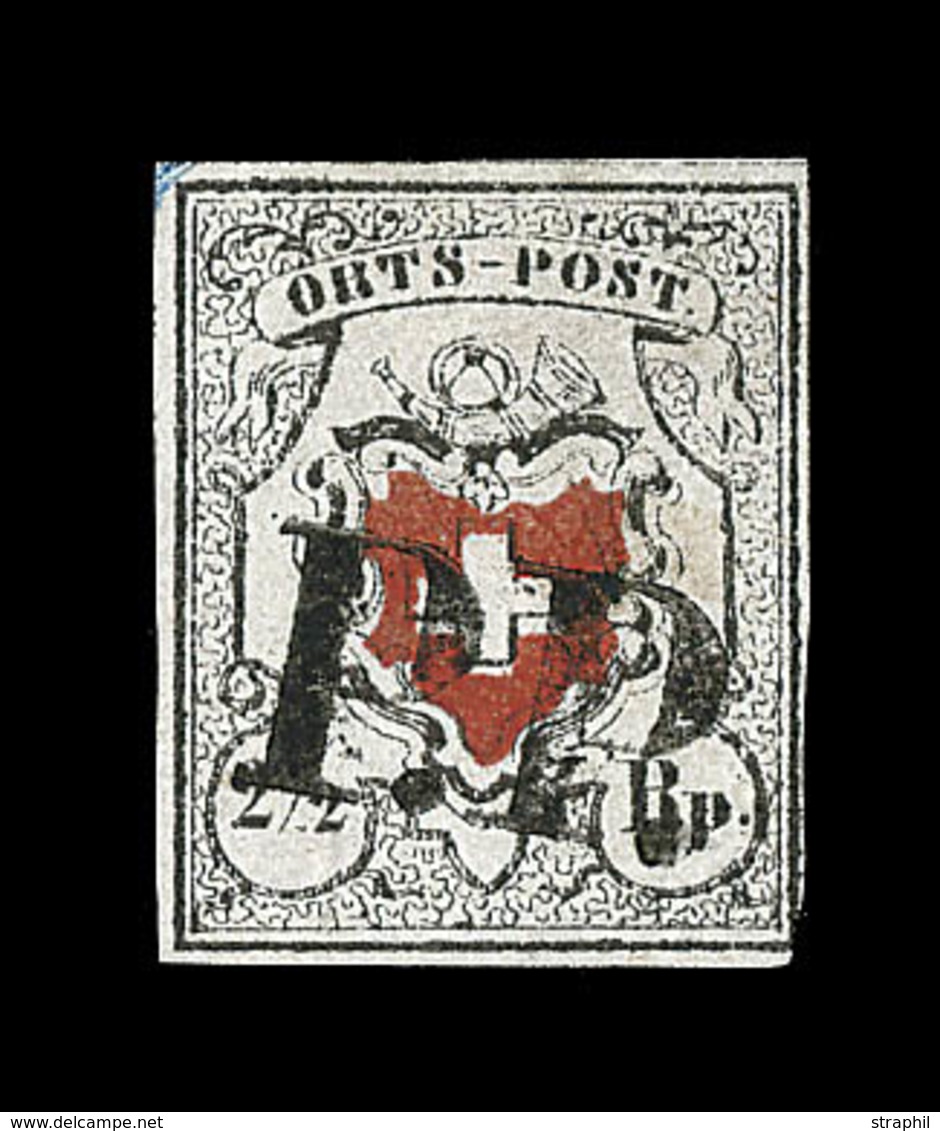 O SUISSE - O - N°17 - ORTS POST - Obl PP - Signé Brun - TB - 1843-1852 Federal & Cantonal Stamps