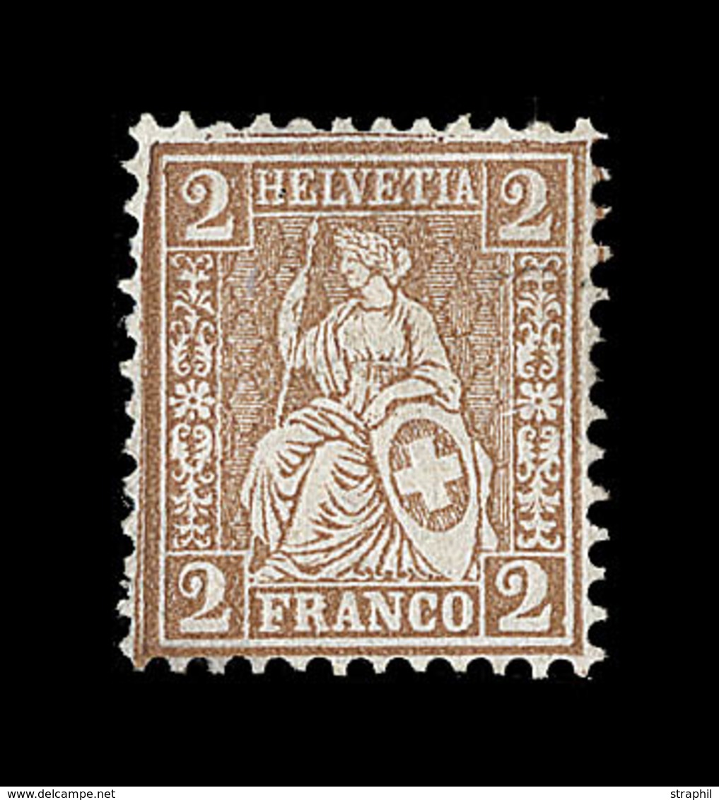 * SUISSE - * - N°42A Presque ** - TB - 1843-1852 Kantonalmarken Und Bundesmarken