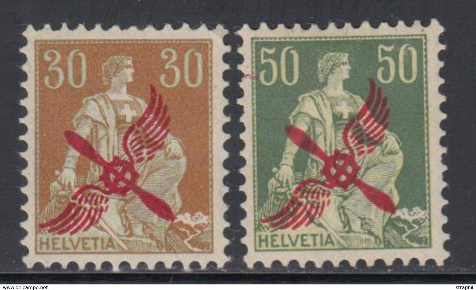 * SUISSE - POSTE AERIENNE - * - N°1/2 - TB - Used Stamps