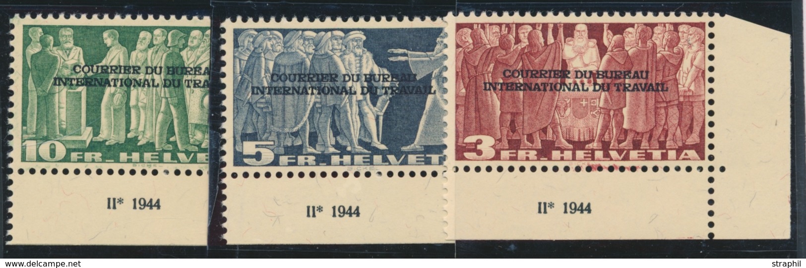 ** SUISSE - TIMBRES DE SERVICE - ** - N°245/47 - CDF - Avec Inscription "II*1944" - TB - Dienstmarken