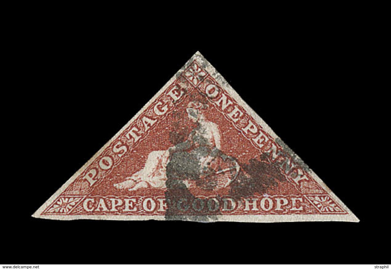 O CAP DE BONNE ESPERANCE - O - N°1 - 1p. Rouge - Signé Calves - TB - Cape Of Good Hope (1853-1904)