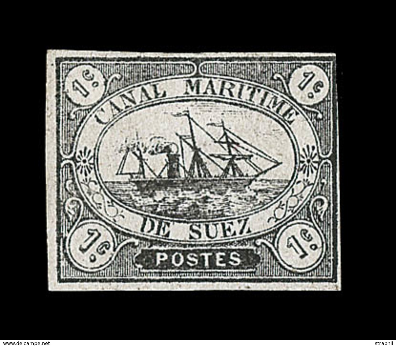 (*) EGYPTE / CANAL DE SUEZ - (*) - N°1 - 1c Noir - TB - Other & Unclassified