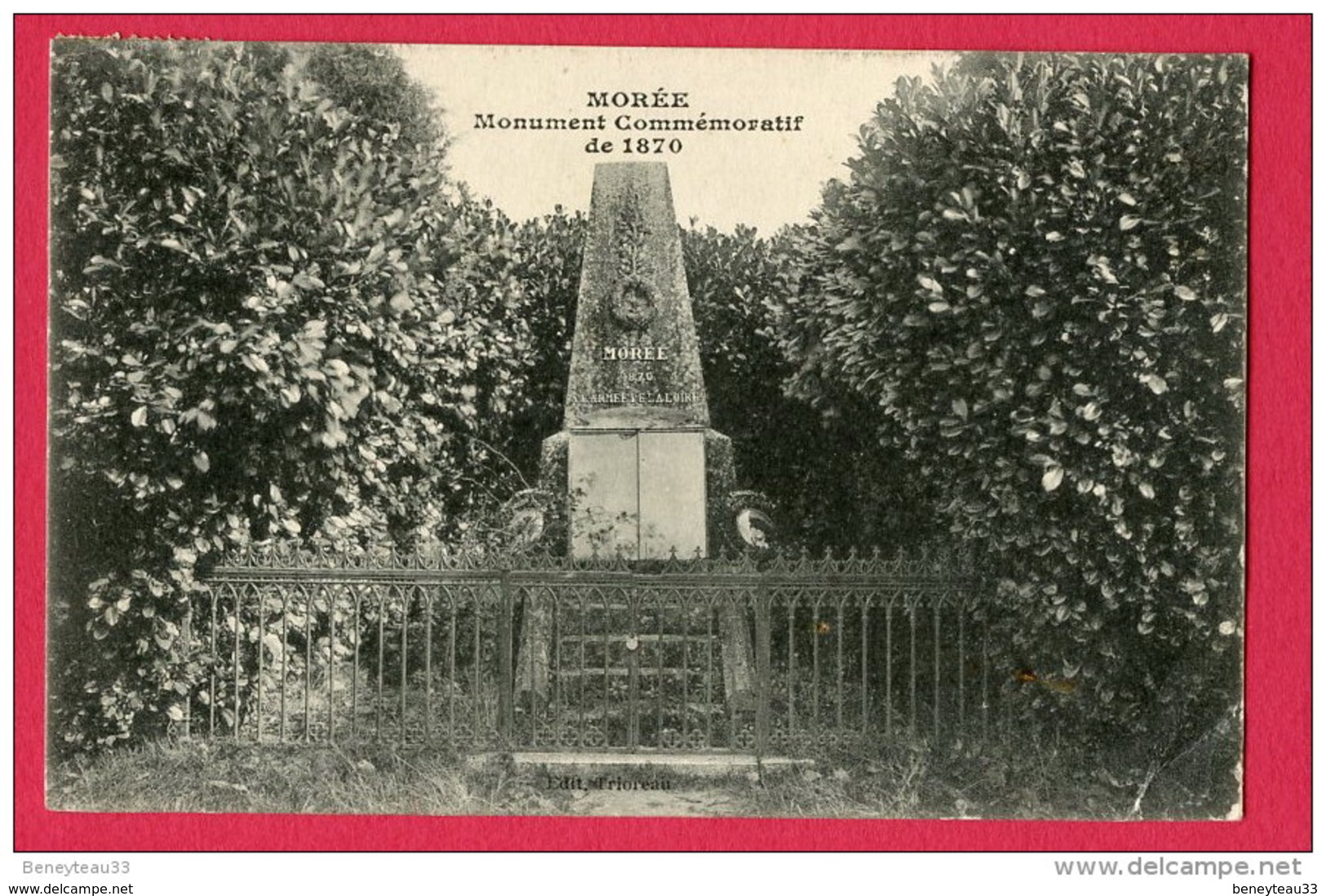 CPA (Réf : U 931) MORÉE (41 LOIR-et-CHER) Monument Commémoratif De 1870 - Moree