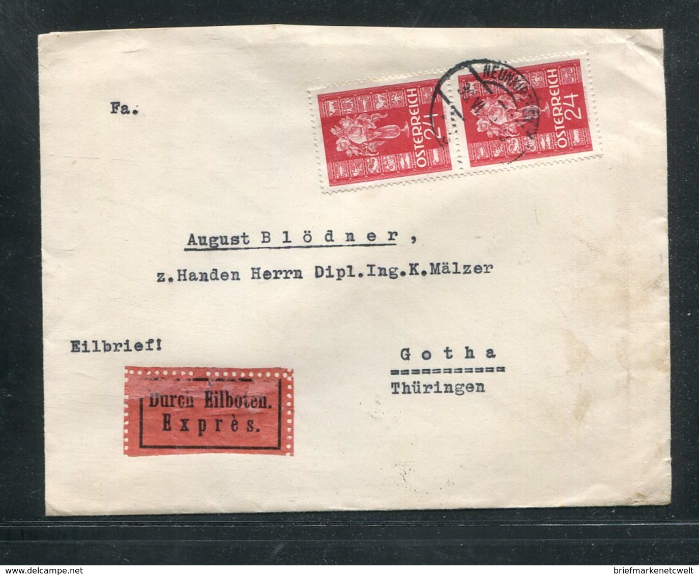 Oesterreich / 1938 / Expressbrief Nach Gotha (16079) - Briefe U. Dokumente