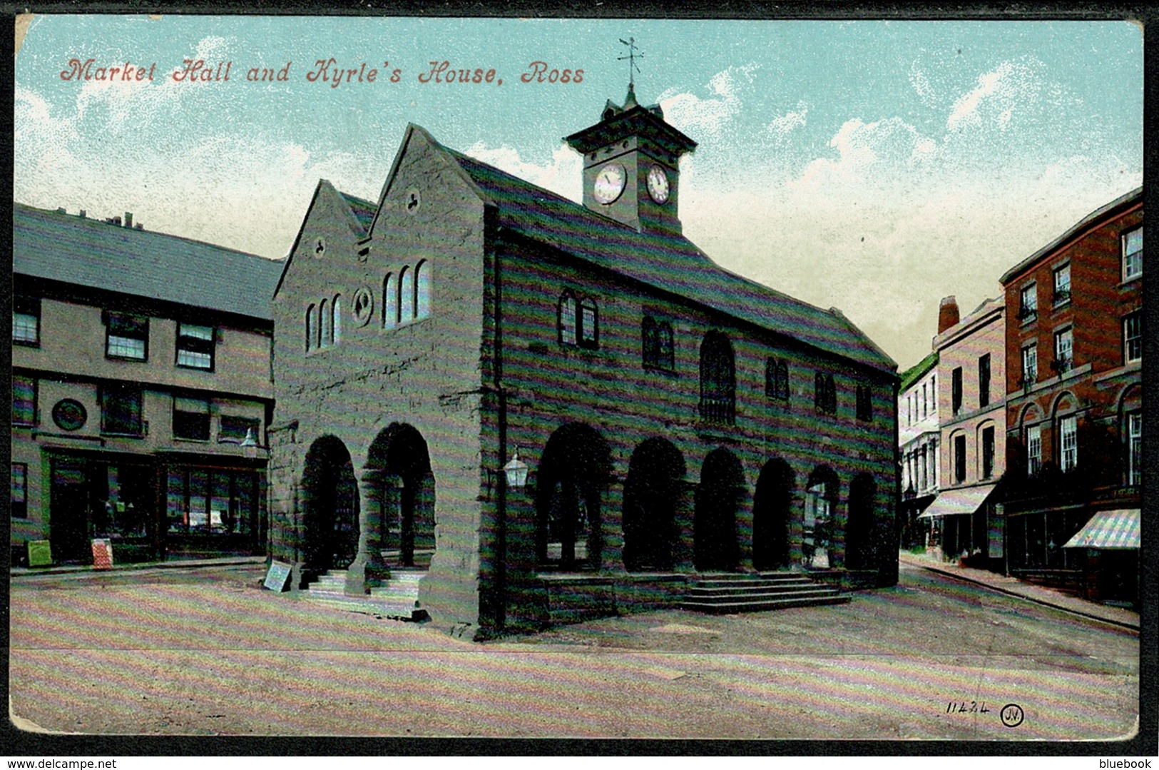 Ref 1293 - Early Postcard - Market Hall & Kyrle's House - Ross On Wye Herefordshire - Herefordshire