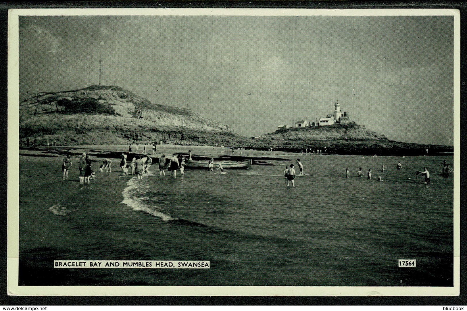 Ref 1293 - J. Salmon Postcard - Bracelet Bay & Mumbles Head Swansea - Glamorgan Wales - Glamorgan